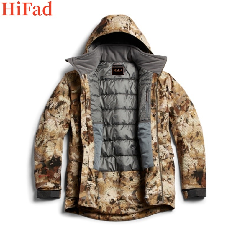 Outdoor Hunting Fabric - Off-the-Shelf-Dschungel-Outdoor-Jagd-Herren-Jagdkleidung, bedruckte dreilagige Verbrennungsanlage-Meteoritjacke aus Stoff
