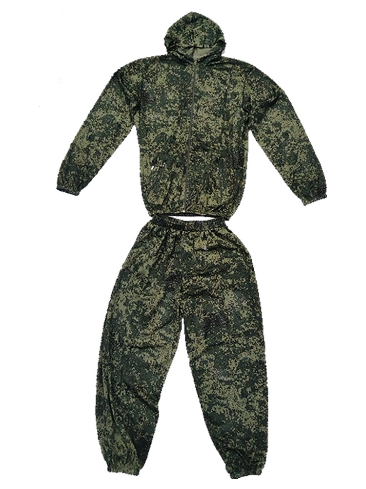 Hunting Outdoor Apparel - Sommerlicher, kühlender Mesh-Tarnanzug mit Kapuze, Reißverschluss