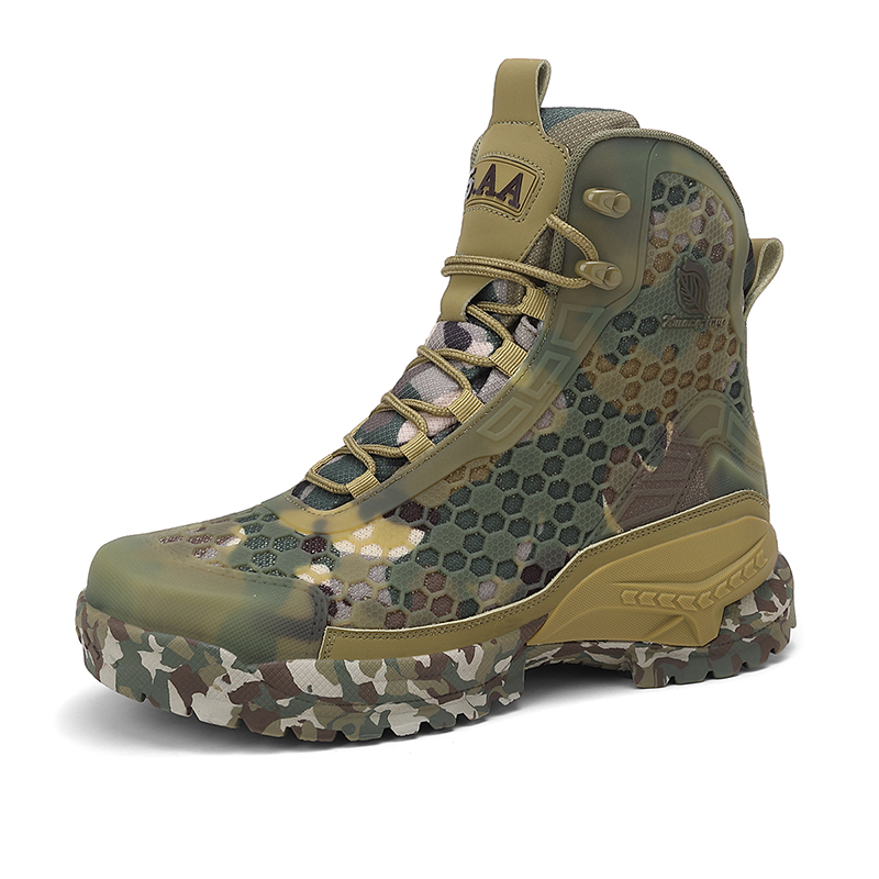 Outdoor Hunting Fabric - Herren Wanderschuhe Wasserdichte Taktische Stiefel Leder