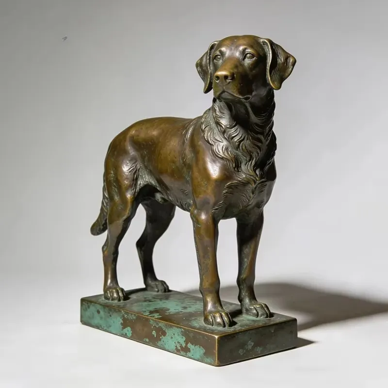 Outdoor Hunting Dog Statue - Bronze-Guss Outdoor-Jagdhund-Skulptur in Lebensgröße Tierstatue für