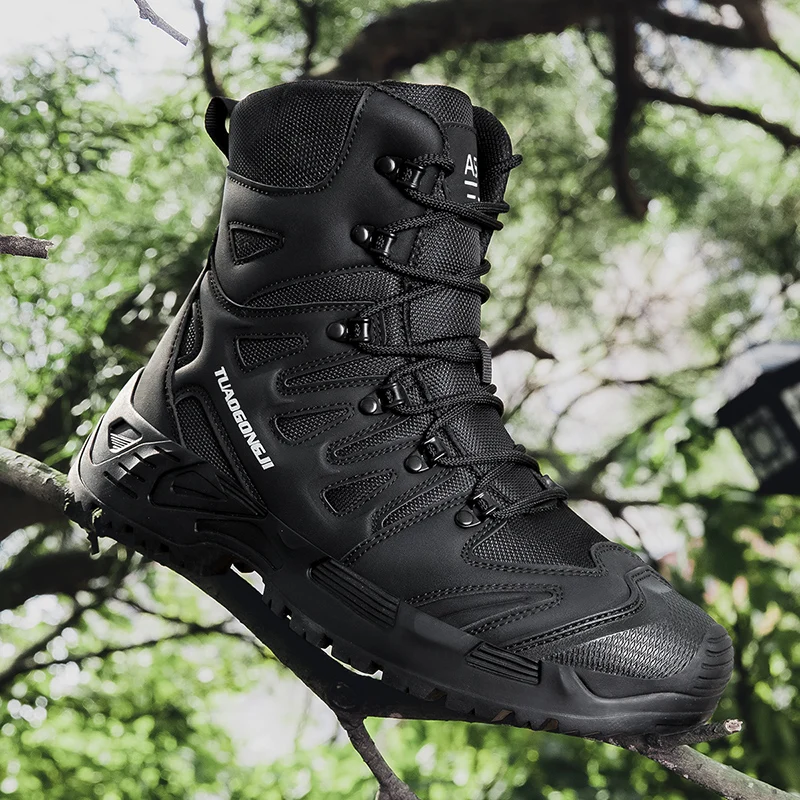 Outdoor Hunting Fabric - Herren Outdoor Wandern Taktische Stiefel Knöchel