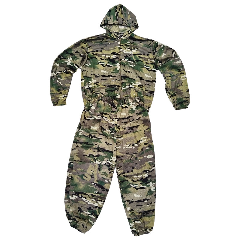 Hunting Outdoor Apparel - Sommerlicher, atmungsaktiver Tarnanzug mit Kapuze und