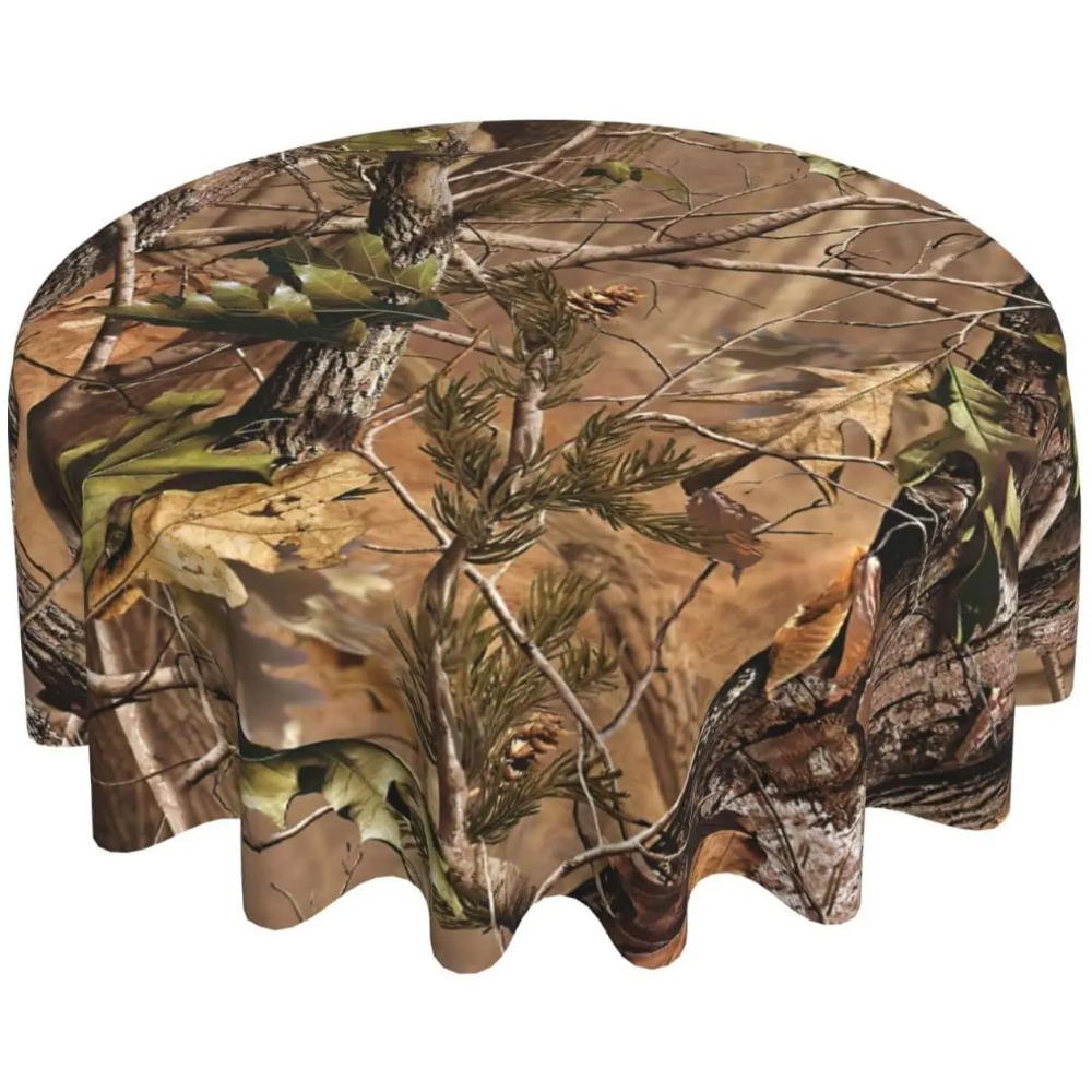Outdoor Hunting Table - Runde Tischdecke mit Jagd-Camouflage, 152,4 cm,
